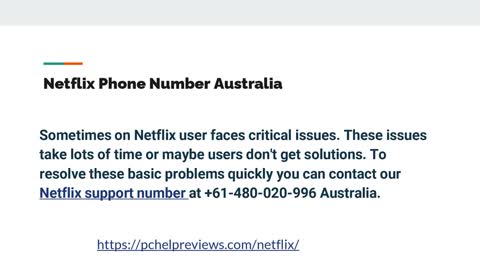 Dial Netflix Technical Support Number +61-480-020-996-Facing a Tech Problem in Netflix