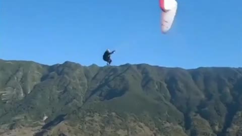 Radical maneuvers of a paragliding flight.
