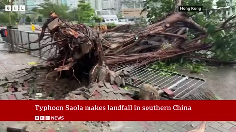 #follow my channel Typhoon Saola makes landfall in China