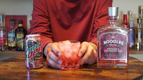 Boodles Rhubarb Strawberry Gin & Mtn Dew Baja Point Break Punch
