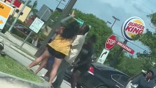 Fast Food Parking Lot Turns Into Fight Club