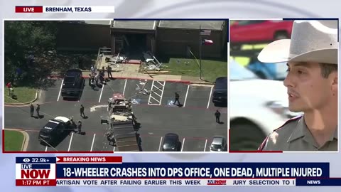 Stolen 18-wheeler truck "intentionally" crashes into Texas DPS office | LiveNOW