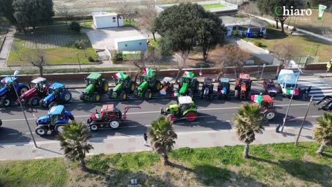 Angry Italian farmers have joined their European counterparts in protest against climate tyranny