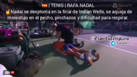 Nadal se desploma en Final "Indian Wells". Molestias en el pecho, pinchazos, dificultad respirar