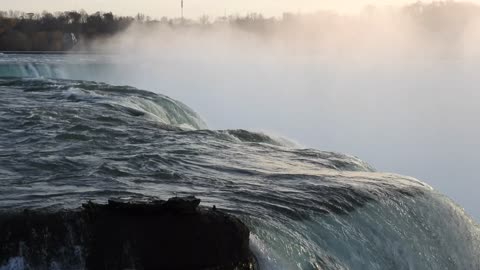 Rain and waterfall