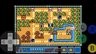 Super Mario 3 World 1 Super Nintendo, First Mushroom Hut