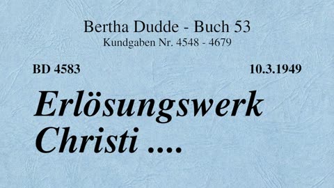 BD 4583 - ERLÖSUNGSWERK CHRISTI ....