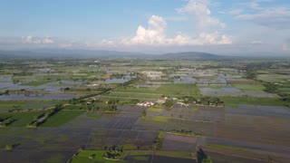 Beautiful drone footage of the many rice fields of Northern Thailand