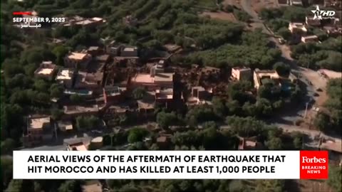 AERIAL FOOTAGE- Devastation Caused By Deadly Earthquake In Morocco Captured By Helicopter Footage