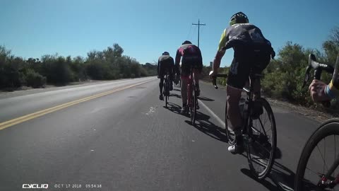 Cyclist and Coyote Close Call
