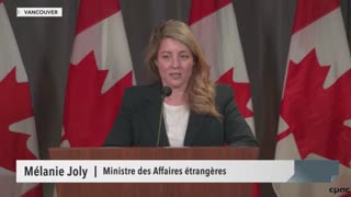 Mélanie Joly calls the mass stabbing incident in Saskatchewan a "shooting."