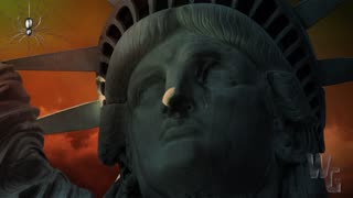 Statue of Liberty Close with Tear 4K Loop