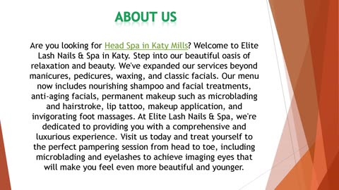 Are you looking for Head Spa in Katy Mills?