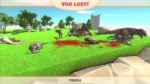 HERBIVORE VS CARNIVORE DINOSAURUS BATTLE - Animal Revolt Battle Simulator