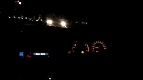 Late night car drive status
