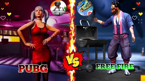 pubg vs free fire free fire vs pubg attitudestatus shayri #pubg #vs#freefire