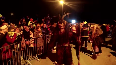 Christmas devils spook Slovenians at 'Krampus' parade
