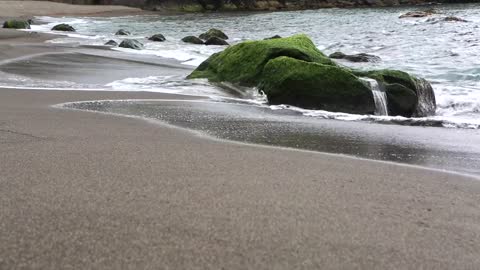 Beach Sand Waves Rocks Nature Alone Calm Ocean