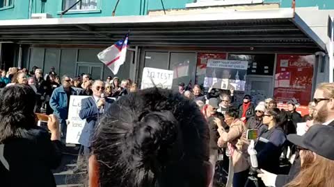 Protest outside New Zealand Prime Minister's office