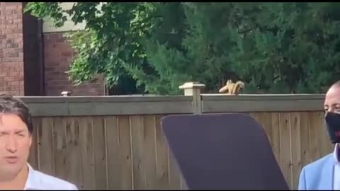 Canadian Prime Minister stole the spotlight by a squirrel during his speech