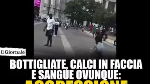 A 17-year-old boy was brutally kicked in the head by a migrant in Italy