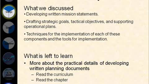 Module 4 Setting Your Goals: Tactical and Operational Goals