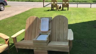 DIY: Adirondack cooler bench