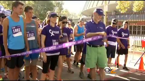 Purple Stride Walk Held To Raise Money And Awareness For Pancreatic Cancer