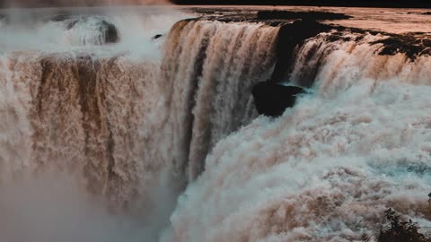 Relax Library Video 80. Watching The Massive Raging Waterfall