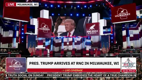 WATCH: PRESIDENT TRUMP MAKES FIRST APPEARANCE AT RNC - 7/15/24