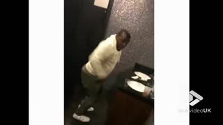 Drunk dancer tries not to fall