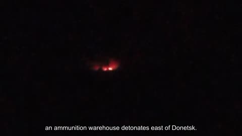 Sources in the occupied territory report that an ammunition depot is detonating in Mospina, east of