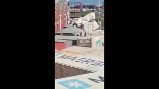 Looting of containers during KZN floods