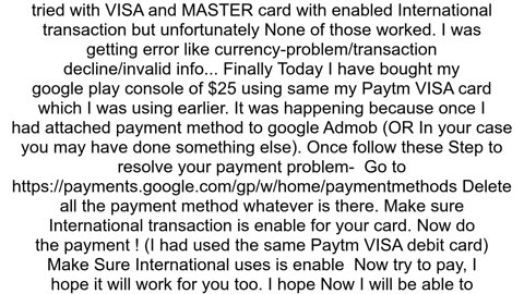 Google pay transaction declined invalid payment method or_ccreu_01