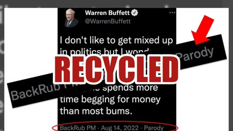 Fact Check: Warren Buffett Did NOT Tweet Trump 'Spends More Time Begging For Money Than Most Bums'