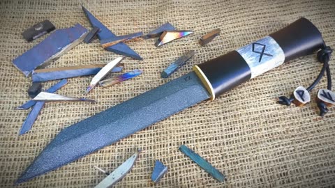 Wootz steel from metal SCRAPS . Making a VIKING SEAX knife