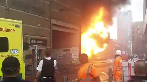 Huge Fireball Explodes Near Elephant and Castle Railway Station