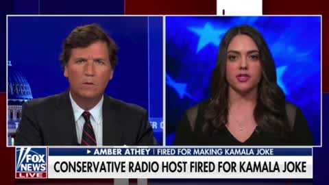 Conservative radio host Amber Athey speaks out after she was fired for making fun of Kamala's outfit