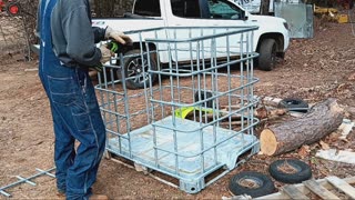 Tractor fork lift safety cage full build.