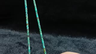 Irregular Natural turquoise necklace with blue stone pendant necklace full strand 16inch 06