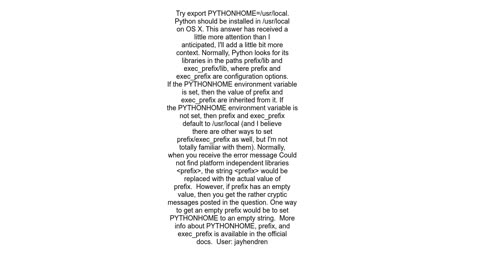 How can I troubleshoot Python &quot;Could not find platform independent libraries &lt;prefix&gt;&qu