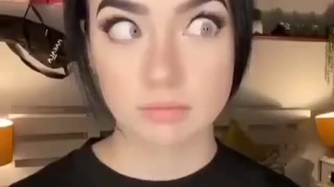 amazing girl with face and eye dance