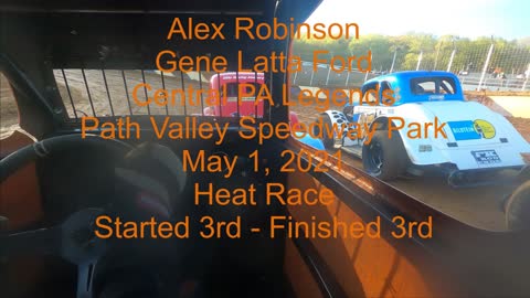 Alex Robinson - Central PA Legends - Path Valley Speedway Park - May 1, 2021