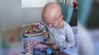 Touching Moment Cancer Girl Kisses Cross After All Clear
