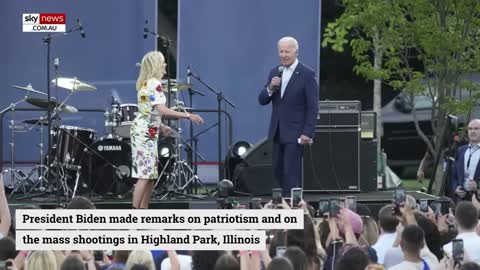 jill Biden Reminds Joe to Say "God Bless America" at 4th of July Speech