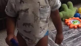 Baby getting down