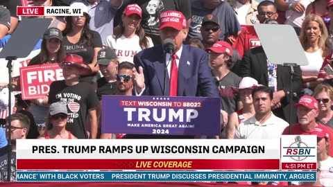 FULL SPEECH President Trump Delivers Remarks in Racine - Wisconsin