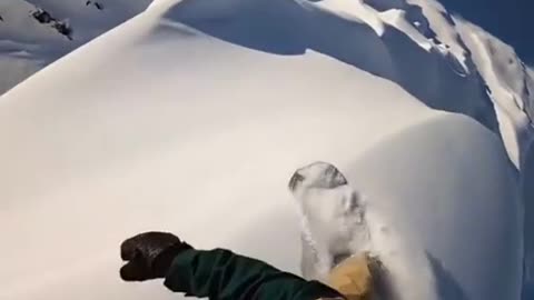 See how it's like steps these snowy hills get