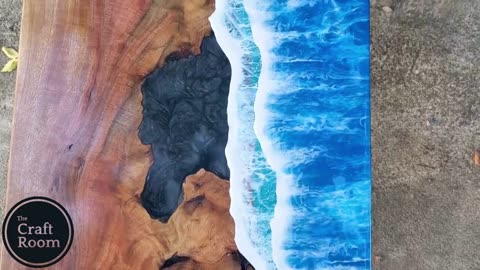 A Epoxy Ocean Table | Resin Art | Dak Woodworking