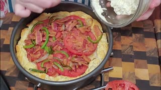 Bacon Tomato Pie in a Deep Crust, Tammy's Twist on Tomato Pie